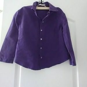 Prada silk/poly blend purple blouse